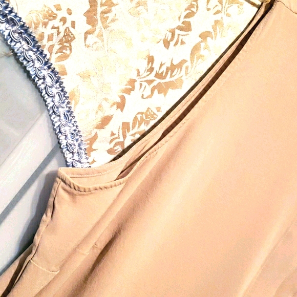 100% SILK VALERIE STEVENS SLEEVL. TUNIC SZ 18W - Picture 5 of 8